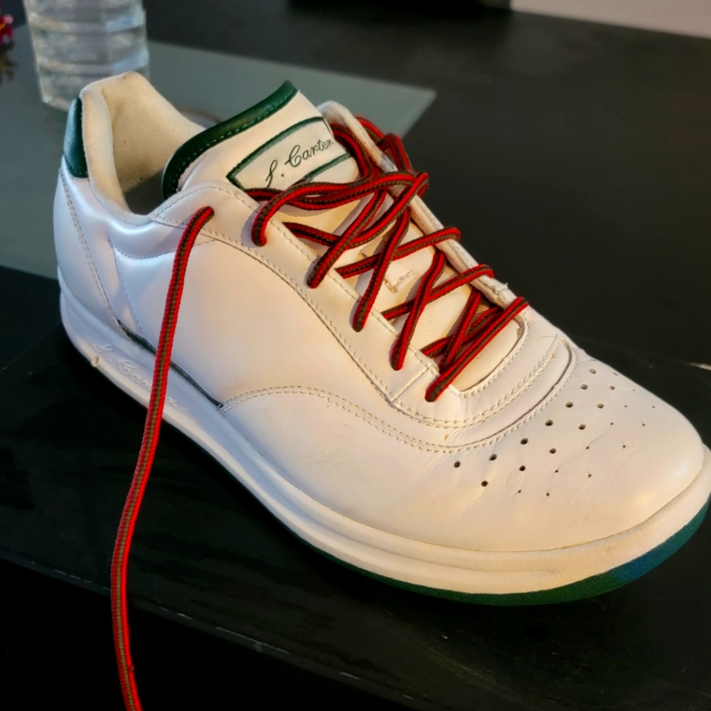 S. Carters size 10 white green and red.. barely used.. normal wear